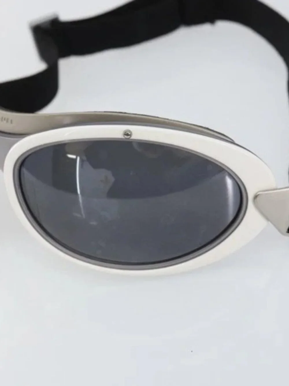 CHANEL Goggles Sunglasses plastic Black CC Auth SW1992
